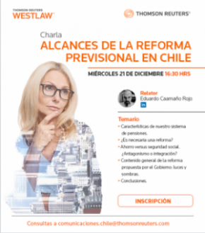 Charla Westlaw “Alcances de la Reforma Previsional en Chile”